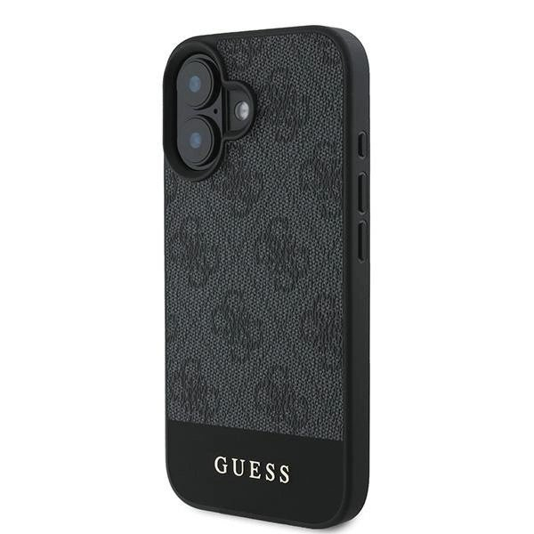 Guess 4G Bottom Stripe Dėklas skirtas iPhone 16 Plus 6.7&quot; - Pilkas 1
