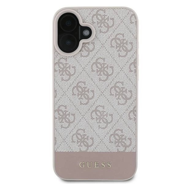 Guess 4G Bottom Stripe Dėklas skirtas iPhone 16 Plus 6.7&quot; - Rožinis 2