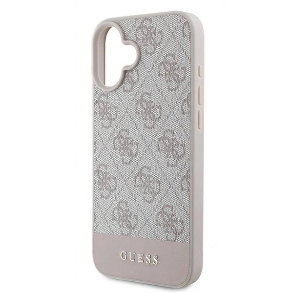 Guess 4G Bottom Stripe Dėklas skirtas iPhone 16 Plus 6.7&quot; - Rožinis 5