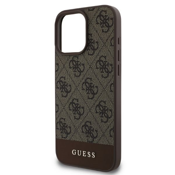 iPhone 16 Pro Max Guess 4G Bottom Stripe dėklas – rudas 3 iPhone 16 Pro Max Guess 4G Bottom Stripe dėklas – rudas 3
