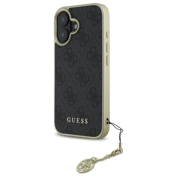 Dėklas Guess 4G Charms Collection iPhone 16 - Juodas 1 Dėklas Guess 4G Charms Collection iPhone 16 - Juodas 1