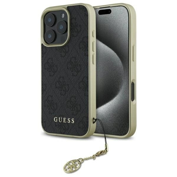 Dėklas Guess 4G Charms Collection iPhone 16 Pro - Juodas Dėklas Guess 4G Charms Collection iPhone 16 Pro - Juodas
