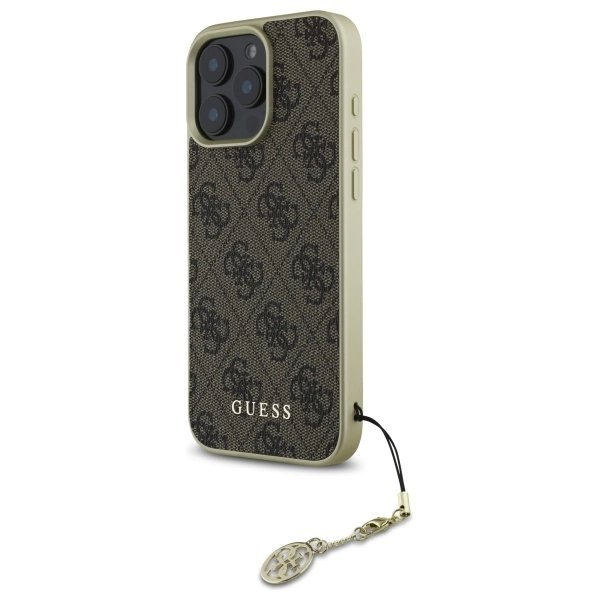 Dėklas Guess 4G Charms Collection iPhone 16 Pro - Rudas 1 Dėklas Guess 4G Charms Collection iPhone 16 Pro - Rudas 1