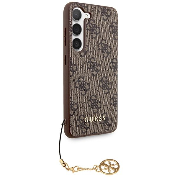 Guess 4G Charms Collection Dėklas Samsung Galaxy A35 - Rudas 3 Guess 4G Charms Collection Dėklas Samsung Galaxy A35 - Rudas 3