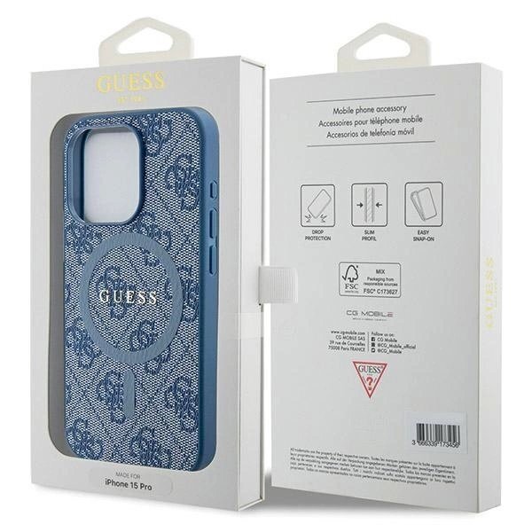 Originalus Guess dėklas 4G Collection Leather Metal Logo MagSafeiPhone 14 Pro - Mėlynas 7 Originalus Guess dėklas 4G Collection Leather Metal Logo MagSafeiPhone 14 Pro - Mėlynas 7