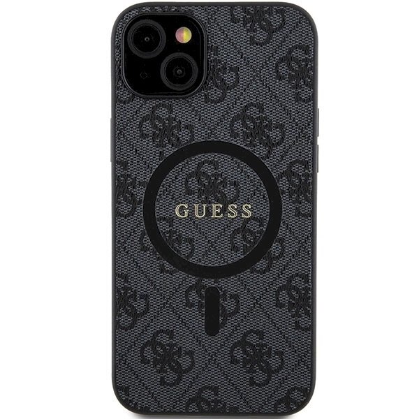iPhone 14/15/13 dėklas Guess 4G Collection iš odos su metaliniu logotipu ir MagSafe – juodas 2 iPhone 14/15/13 dėklas Guess 4G Collection iš odos su metaliniu logotipu ir MagSafe – juodas 2