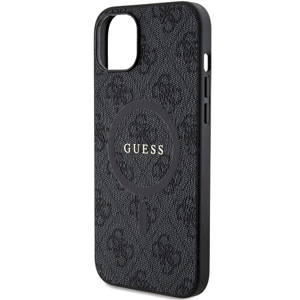 iPhone 14/15/13 dėklas Guess 4G Collection iš odos su metaliniu logotipu ir MagSafe – juodas 5 iPhone 14/15/13 dėklas Guess 4G Collection iš odos su metaliniu logotipu ir MagSafe – juodas 5