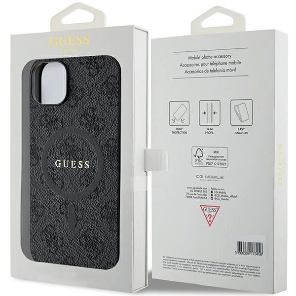 iPhone 14/15/13 dėklas Guess 4G Collection iš odos su metaliniu logotipu ir MagSafe – juodas 7 iPhone 14/15/13 dėklas Guess 4G Collection iš odos su metaliniu logotipu ir MagSafe – juodas 7