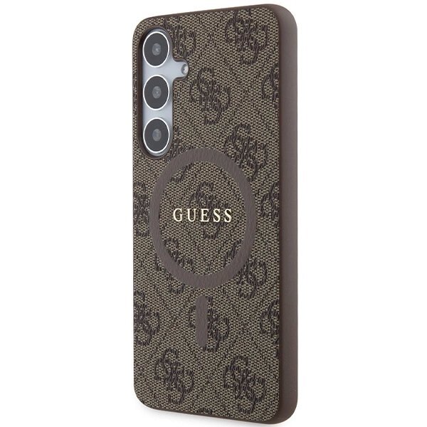 Originalus Guess dėklas 4G Collection Leather Metal Logo MagSafeSamsung Galaxy S24+ - Rudas 1 Originalus Guess dėklas 4G Collection Leather Metal Logo MagSafeSamsung Galaxy S24+ - Rudas 1