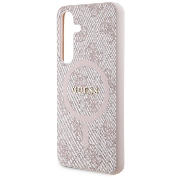 Guess 4G Collection Leather Metal Logo MagSafe Dėklas Samsung Galaxy S24 - rožinis 5 Guess 4G Collection Leather Metal Logo MagSafe Dėklas Samsung Galaxy S24 - rožinis 5