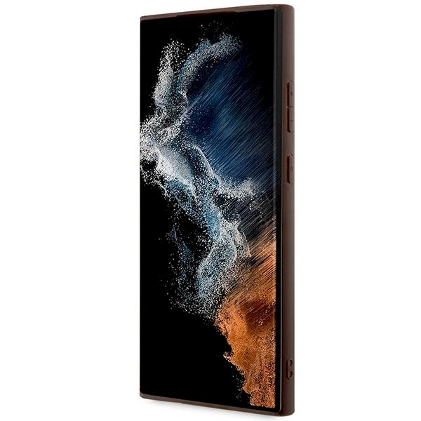 Guess 4G Collection Leather Metal Logo MagSafe Dėklas Samsung Galaxy S24 Ultra - rudas 4 Guess 4G Collection Leather Metal Logo MagSafe Dėklas Samsung Galaxy S24 Ultra - rudas 4