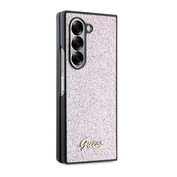 Guess 4G Glitter Script Dėklas Samsung Galaxy Z Fold 6 - rožinis 4 Guess 4G Glitter Script Dėklas Samsung Galaxy Z Fold 6 - rožinis 4