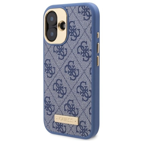 iPhone 16 Plus – Guess 4G Logo Plate MagSafe dėklas - Mėlynas 1 iPhone 16 Plus – Guess 4G Logo Plate MagSafe dėklas - Mėlynas 1