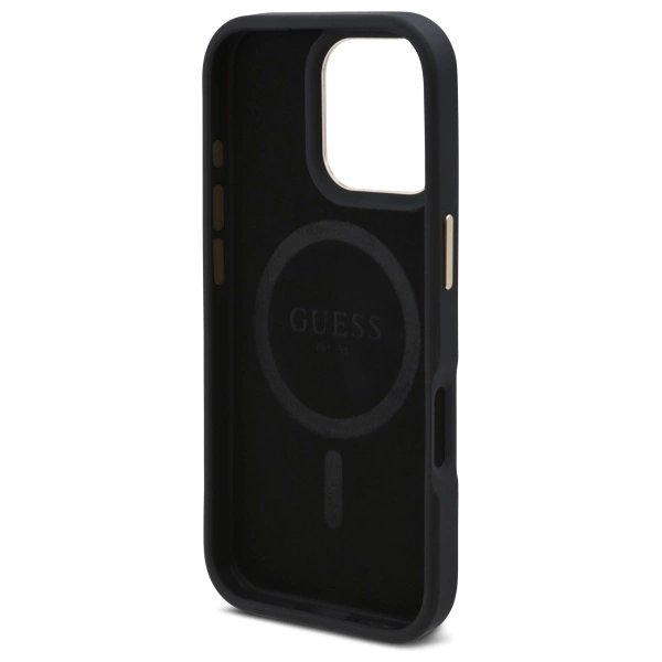 iPhone 16 Pro – Guess 4G Logo Plate MagSafe dėklas - Juodas 6 iPhone 16 Pro – Guess 4G Logo Plate MagSafe dėklas - Juodas 6