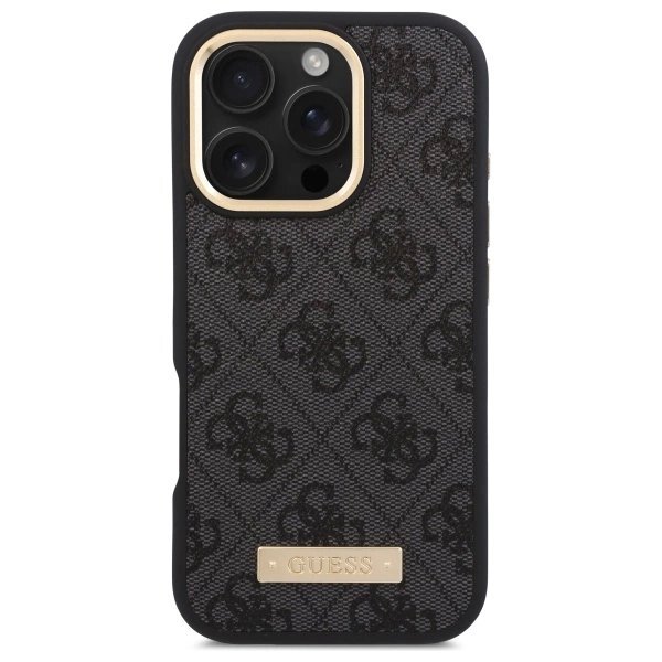 iPhone 16 Pro Max Guess 4G Logo Plate MagSafe dėklas – juodas 2 iPhone 16 Pro Max Guess 4G Logo Plate MagSafe dėklas – juodas 2