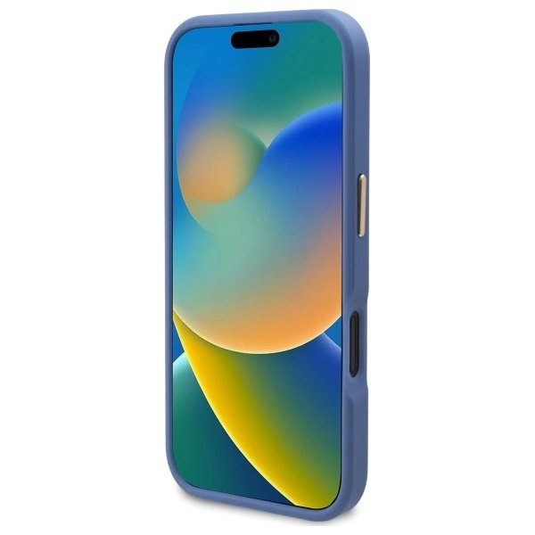 iPhone 16 – Guess 4G Logo Plate MagSafe dėklas - Mėlynas 4