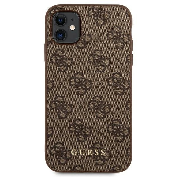 Guess 4G Metal GOLD LOGO Dėklas skirtas iPhone 11 / Xr 6.1" - Rudas 2