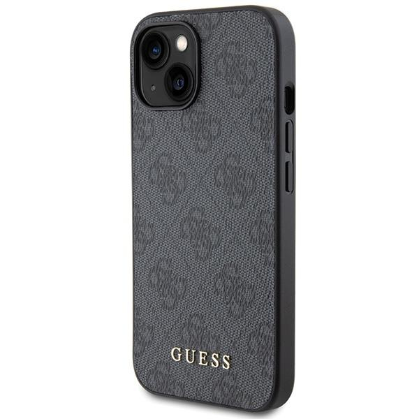 Dėklas Guess 4G Metal Auksinis Logo iPhone 15 - Pilkas 1 Dėklas Guess 4G Metal Auksinis Logo iPhone 15 - Pilkas 1