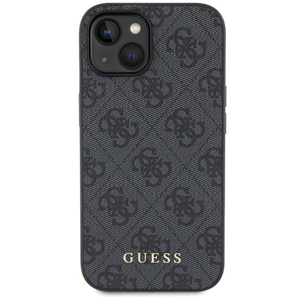 Dėklas Guess 4G Metal Auksinis Logo iPhone 15 - Pilkas 2 Dėklas Guess 4G Metal Auksinis Logo iPhone 15 - Pilkas 2