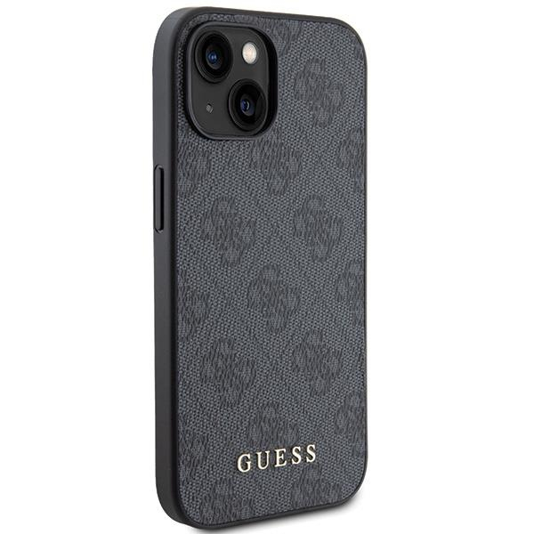 Dėklas Guess 4G Metal Auksinis Logo iPhone 15 - Pilkas 3 Dėklas Guess 4G Metal Auksinis Logo iPhone 15 - Pilkas 3