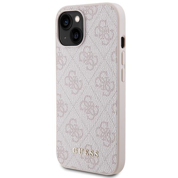 Dėklas Guess 4G Metal Auksinis Logo   iPhone 15 - Rožinis 1 Dėklas Guess 4G Metal Auksinis Logo   iPhone 15 - Rožinis 1