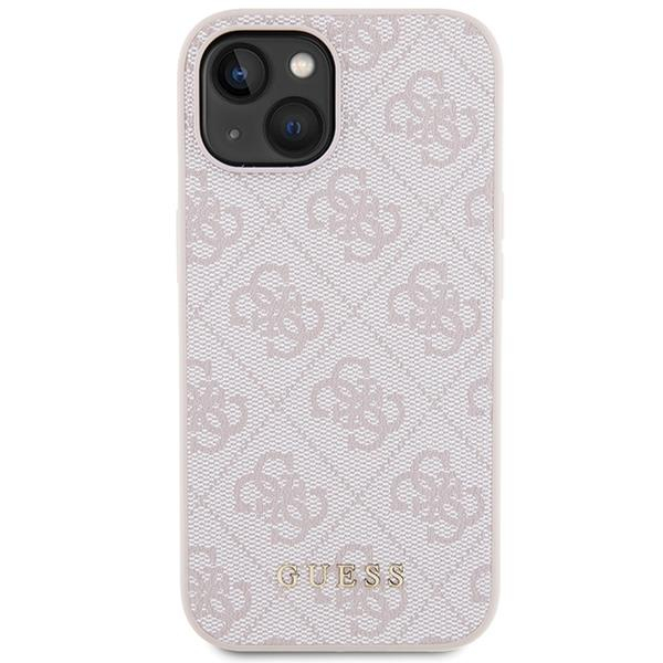 Dėklas Guess 4G Metal Auksinis Logo   iPhone 15 - Rožinis 2 Dėklas Guess 4G Metal Auksinis Logo   iPhone 15 - Rožinis 2