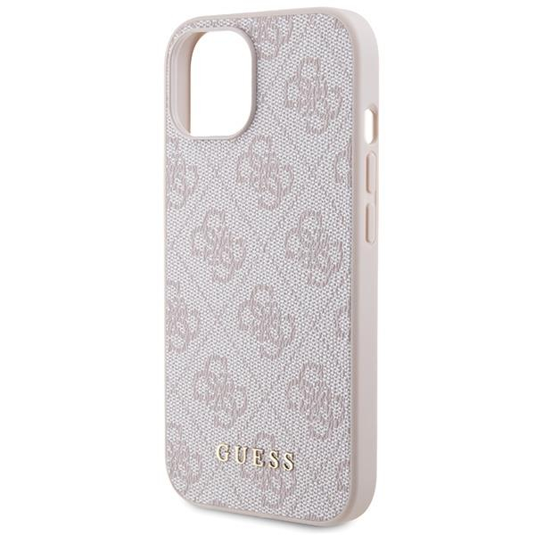 Dėklas Guess 4G Metal Auksinis Logo   iPhone 15 - Rožinis 5 Dėklas Guess 4G Metal Auksinis Logo   iPhone 15 - Rožinis 5