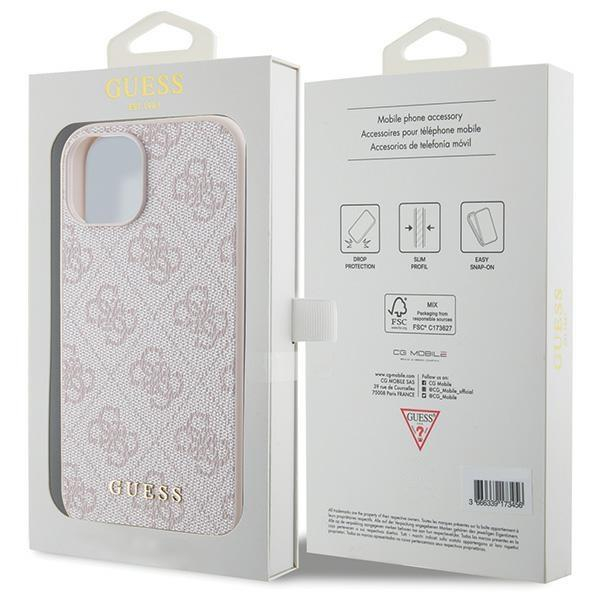 Dėklas Guess 4G Metal Auksinis Logo   iPhone 15 - Rožinis 7 Dėklas Guess 4G Metal Auksinis Logo   iPhone 15 - Rožinis 7