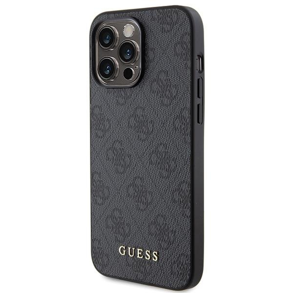 Dėklas Guess 4G Metal Auksinis Logo iPhone 15 Pro Max - Pilkas 1 Dėklas Guess 4G Metal Auksinis Logo iPhone 15 Pro Max - Pilkas 1