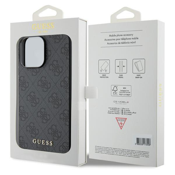 Dėklas Guess 4G Metal Auksinis Logo iPhone 15 Pro Max - Pilkas 7 Dėklas Guess 4G Metal Auksinis Logo iPhone 15 Pro Max - Pilkas 7