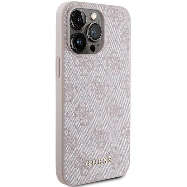 Dėklas Guess 4G Metal Auksinis Logo iPhone 15 Pro Max - Rožinis 3 Dėklas Guess 4G Metal Auksinis Logo iPhone 15 Pro Max - Rožinis 3