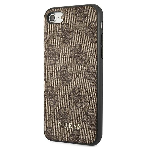 Guess 4G Metal GOLD LOGO Dėklas skirtas iPhone SE 2022 / 2020 / 7 / 8 - Rudas 1