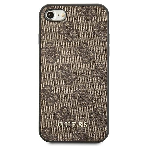 Guess 4G Metal GOLD LOGO Dėklas skirtas iPhone SE 2022 / 2020 / 7 / 8 - Rudas 2 Guess 4G Metal GOLD LOGO Dėklas skirtas iPhone SE 2022 / 2020 / 7 / 8 - Rudas 2