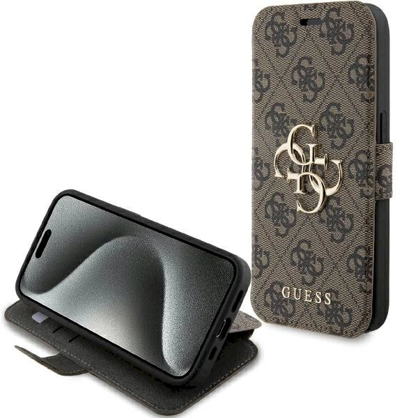 Originalus Guess dėklas 4G Metal LogoiPhone 15 Pro - Rudas Originalus Guess dėklas 4G Metal LogoiPhone 15 Pro - Rudas
