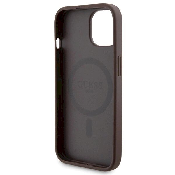 Guess 4G Metal Logo Dėklas set iPhone 15 + 5000mAh MagSafe power bank - Rudas 6 Guess 4G Metal Logo Dėklas set iPhone 15 + 5000mAh MagSafe power bank - Rudas 6