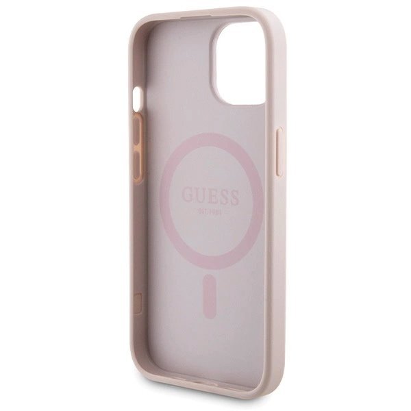 Guess 4G Metal Logo Dėklas set iPhone 15 + 5000mAh MagSafe power bank - Rožinis 6 Guess 4G Metal Logo Dėklas set iPhone 15 + 5000mAh MagSafe power bank - Rožinis 6
