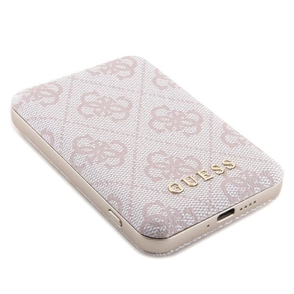 Guess 4G Metal Logo Dėklas set iPhone 15 + 5000mAh MagSafe power bank - Rožinis 9 Guess 4G Metal Logo Dėklas set iPhone 15 + 5000mAh MagSafe power bank - Rožinis 9