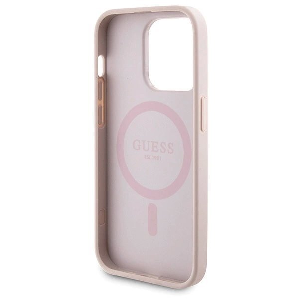 Guess 4G Metal Logo Dėklas set iPhone 15 Pro + 5000mAh MagSafe power bank - Rožinis 6 Guess 4G Metal Logo Dėklas set iPhone 15 Pro + 5000mAh MagSafe power bank - Rožinis 6