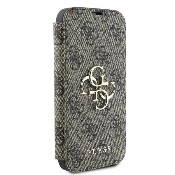 iPhone 16 Plus – Guess 4G Metal Logo dėklas - Rudas 3