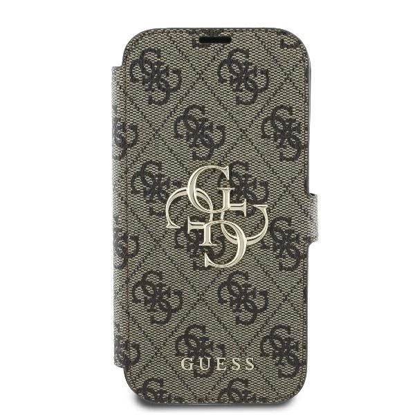 iPhone 16 Pro Guess 4G Metal Logo dėklas – rudas 2