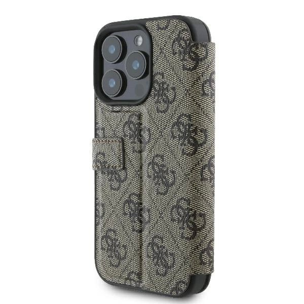 iPhone 16 Pro Guess 4G Metal Logo dėklas – rudas 4 iPhone 16 Pro Guess 4G Metal Logo dėklas – rudas 4