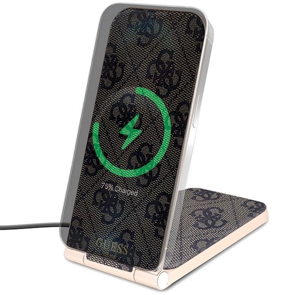 Guess 4G Pattern MagSafe foldable 2in1 15W inductive Įkroviklis  - Rudas 1 Guess 4G Pattern MagSafe foldable 2in1 15W inductive Įkroviklis  - Rudas 1