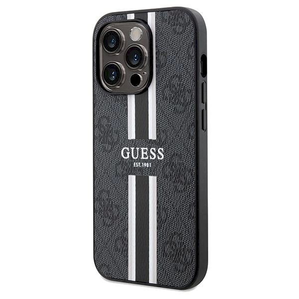 Originalus Guess dėklas 4G Printed Stripes MagSafeiPhone 15 Pro Max - Juodas 1 Originalus Guess dėklas 4G Printed Stripes MagSafeiPhone 15 Pro Max - Juodas 1