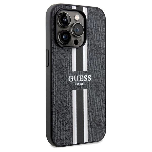 Originalus Guess dėklas 4G Printed Stripes MagSafeiPhone 15 Pro Max - Juodas 3 Originalus Guess dėklas 4G Printed Stripes MagSafeiPhone 15 Pro Max - Juodas 3