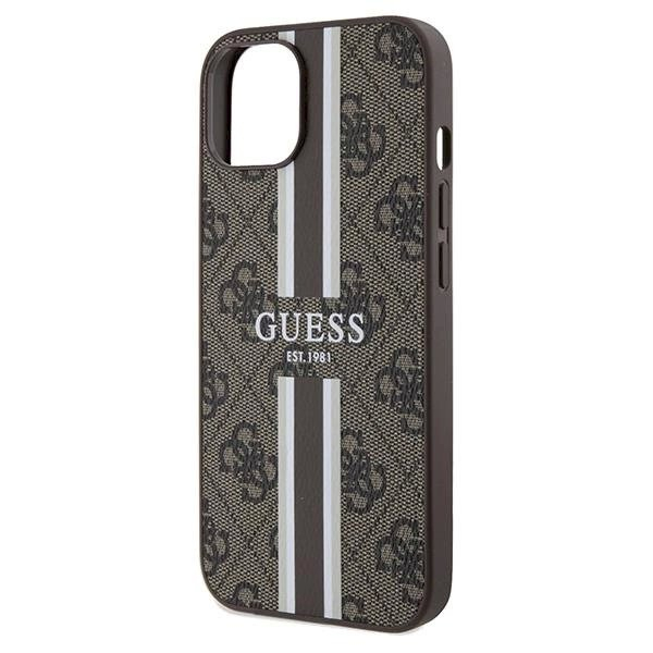 Originalus Guess dėklas 4G Printed Stripes MagSafeiPhone 15/14/13 - Rudas 5 Originalus Guess dėklas 4G Printed Stripes MagSafeiPhone 15/14/13 - Rudas 5