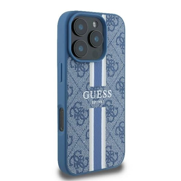 iPhone 16 Pro – Guess 4G Printed Stripes MagSafe dėklas - Mėlynas 3 iPhone 16 Pro – Guess 4G Printed Stripes MagSafe dėklas - Mėlynas 3