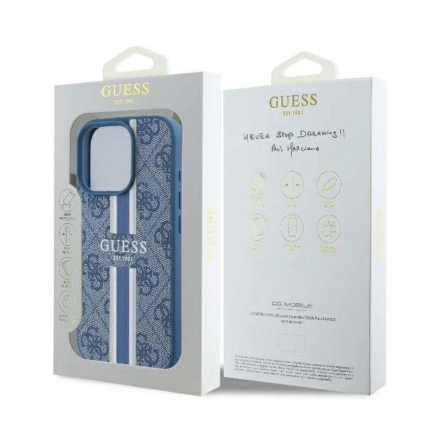 iPhone 16 Pro – Guess 4G Printed Stripes MagSafe dėklas - Mėlynas 7 iPhone 16 Pro – Guess 4G Printed Stripes MagSafe dėklas - Mėlynas 7