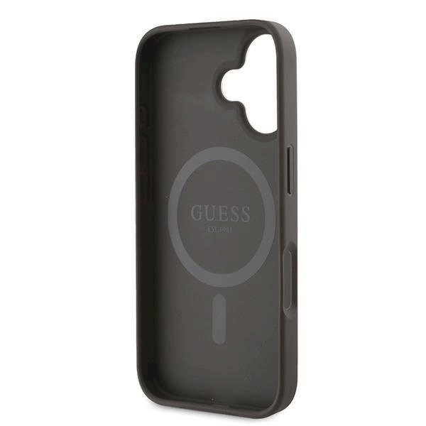 Guess 4G Ring Classic Logo MagSafe iPhone 16 Plus Dėklas - rudas 6 Guess 4G Ring Classic Logo MagSafe iPhone 16 Plus Dėklas - rudas 6