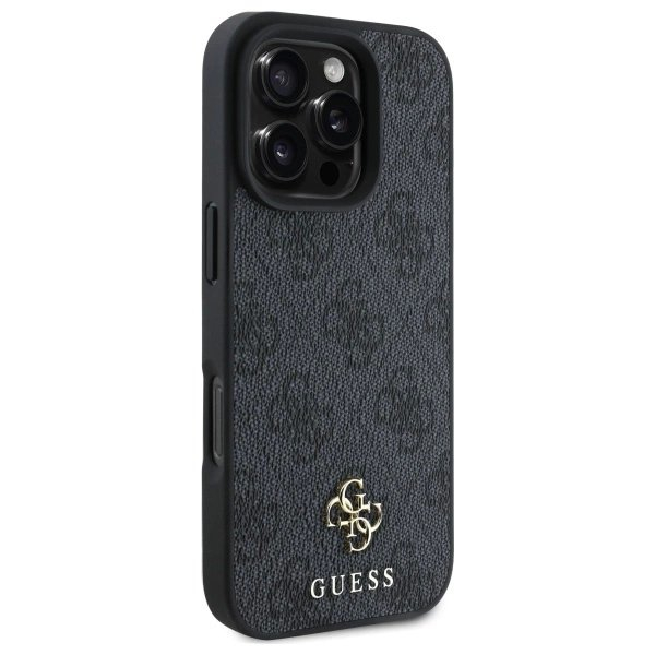 iPhone 16 Pro Guess 4G Small Classic MagSafe dėklas - juodas 3 iPhone 16 Pro Guess 4G Small Classic MagSafe dėklas - juodas 3