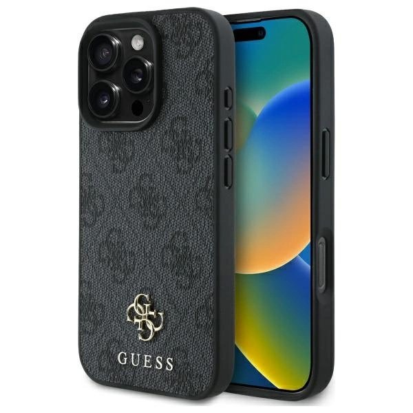 iPhone 16 Pro Guess 4G Small Classic MagSafe dėklas - juodas